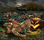 Halloween Tentacle bulge multiple oral penetration plant pumpkin rape // 1083x1000 // 925.1KB