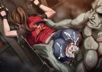 Claire_Redfield anal_penetration artist_eroquis bent_over brown_hair brunette creampie cum_inside huge_dick monster pressed_against_wall resident_evil short_shorts torn_shorts zombie_rape // 1250x884 // 729.5KB