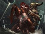 Vaginal artist_Lucien demon elf huge_cock monster_rape red_hair spread_legs torn_clothes warrior_female_elf // 1900x1431 // 1.3MB