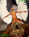 CGI Cave alien angel blonde breeding troll // 1020x1320 // 821.9KB