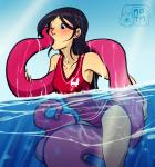 Tentacle artist_my_pet_tentacle_monster swimsuit_girl water willing // 841x900 // 633.6KB