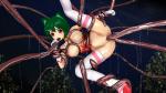 Pink_eyes breast_squeeze bulge catgirl gloves green_hair stockings suspended tentacle_rape triple_penetration // 1200x675 // 162.4KB