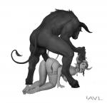 all_fours anal ass_up from_behind monster_rape pulling_hair tauren // 1000x969 // 245.2KB