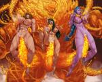 3girls demon elf fire_monster tentacle_rape // 1000x800 // 245.9KB