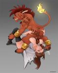 Aeris_Gainsborough Final_Fantasy lion red_xiii // 750x946 // 392.9KB