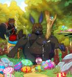 Easter belly_bulge chocolate egg egg_laying furry // 850x895 // 323.6KB