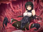 Heroine black_hair bodysuit fully_clothed tentacle_rape // 850x643 // 178.1KB