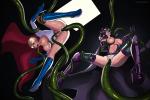 Huntress Power_Girl cum_inside spread_legs superhero suspended tentacle_rape uncensored // 1524x1021 // 306.6KB
