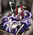Anklet Tentacle anal blush cum cumshot demon demon_girl double_penetration furry highheels horns nipple_piercing open_mouth red_hair thighhighs tongue_piercing topaz_eyes willing // 836x893 // 213.9KB