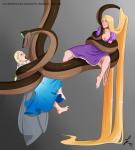 Elsa Frozen Rapunzel artist_Oo_sebastian_oO kaa snake tangled // 1000x1104 // 567.0KB