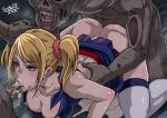 Juliet_Starling Vaginal artist_eroquis blonde cheerleader double_penetration hair_grab lollipop_chainsaw on_all_fours oral short_skirt side_boob small_breasts stockings thigh-highs waist_grab zombies // 1000x707 // 620.7KB