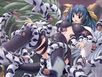 Dizzy Necro Tentacle Wing anticipation blue_hair blush bow captured cum cute guilty_gear helpless large_breasts leg_grab machine open_mouth rape red_eyes restrained scared surprised suspension tentacles thighhighs undine white_skin wings // 800x600 // 85.5KB
