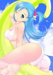 Tentacle bikini blue_hair translucent wink // 700x1000 // 706.0KB