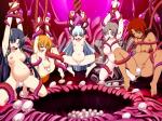 Tentacle belly_button egg_laying legs_spread multiple_girls naked suspension // 960x720 // 310.1KB