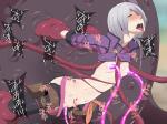 Energy_drain Erect_Clit Gina_Dickinson SUCKING blush clit clit_latch god_eater nipple nipple_latch restrained silver_hair // 1600x1200 // 1.3MB