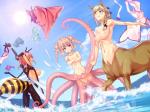 3girls bee_girl centaur mermaid monster_girl tentacle_girl // 800x600 // 242.5KB