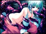Tentacle Vaginal all_fours blue_eyes blue_hair blush cute giving_in imminent_oral naked oral restrained white_skin willing // 650x490 // 567.4KB