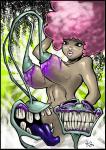 breasts_latch breasts_sucking monsters naked_girl pink_afro slime // 542x764 // 223.2KB