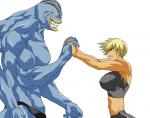 Machamp arms_over_head big_breasts boobs breasts fondle girl grapple grope large_breasts muscle play pokemon short_hair tits wrestle // 650x513 // 195.6KB
