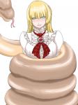 Heroine blonde eyes snake squeezing // 768x1024 // 253.4KB