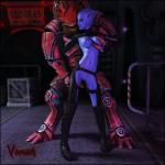 3D Asari comic krogan mass_effect vaesark // 1200x1200 // 171.2KB