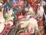 3_girls Impregnation Tentacle anal belly_button complete_penetration cum ponytail rape white_skin // 719x541 // 103.4KB