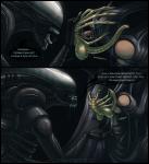 Facehugger Xenomorph alien experiment male restrained unwilling // 1374x1500 // 2.0MB