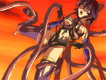Mahou_Shoujo_Ai Tentacle Vaginal anal arm_grab blue_hair bow breast_grab breast_squeeze leg_grab leg_lifted lowres neck_grab open_mouth rape red_eyes restrained suspension torn_clothes // 320x242 // 27.4KB