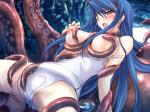 Tentacle anticipation blue_hair breast_wrap monster nipple_rub octopus // 800x600 // 145.2KB