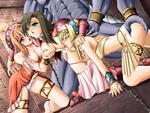 3_girls blush bondage erect_nipples from_behind kneeling lesbian lick monster white_skin // 800x600 // 404.0KB
