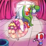 Impregnation Princess_Peach Yoshi breeder eggs peach pregnant willing // 1000x1000 // 711.8KB