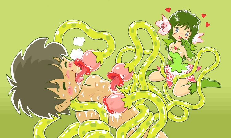 Image 2348: Tentacle blush cute male monster_girl naked nipple_latch  nipple_play rape young